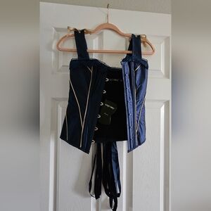 Blue Lined Corset